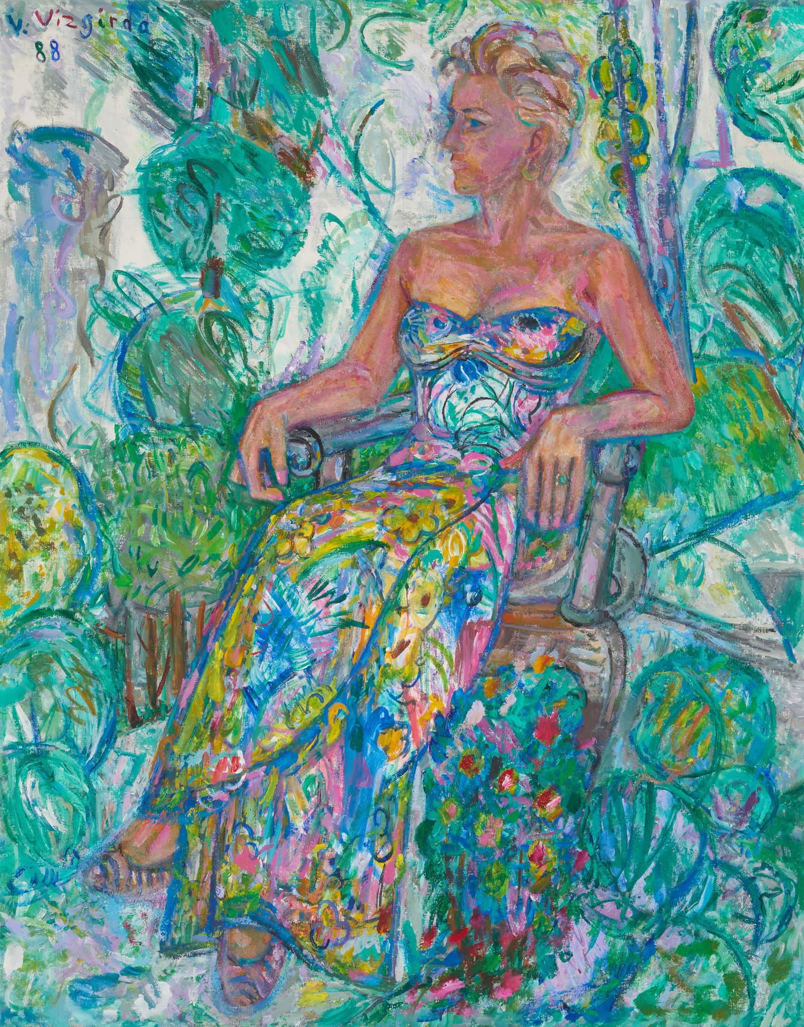 Viktoras Vizgirda (1904-1993), "Marija Kazlaukas," 1988 (1 of 6)