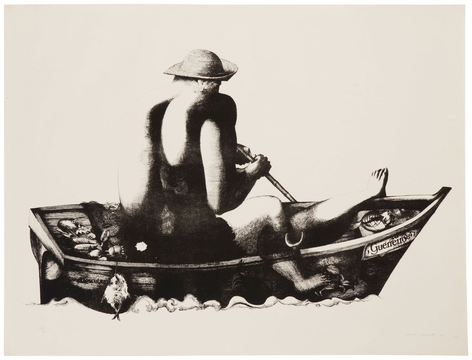 Newton Rezende (1912-1994), "Boatman," 1972 (1 of 5)