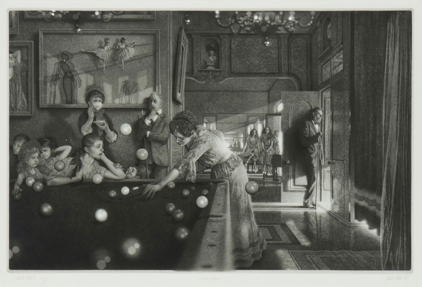 Peter Milton (b. 1930), "Points of Departure: Mary's Turn," 1994: Peter Milton(b. 1930)"Points of Departure: Mary's Turn," 1994Resist-ground etching and engraving on wove paperEdition: XI/XX (a proof aside from the edition of 175)Signed, partially titled,