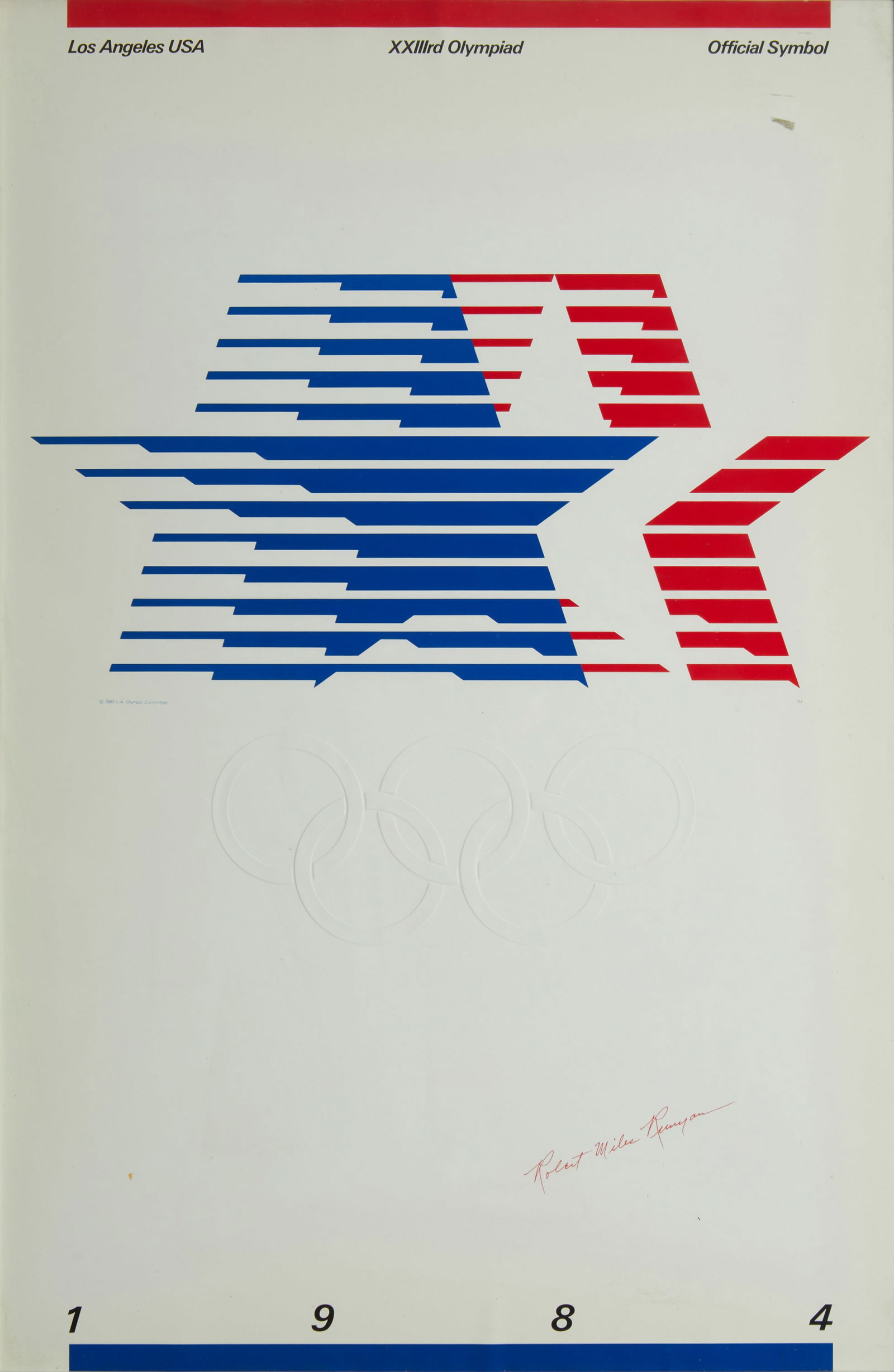 After Robert Miles Runyan, (1925-2001), "Los Angeles USA, XXIIIrd Olympiad, Official Symbol, 1984", (1 of 5)