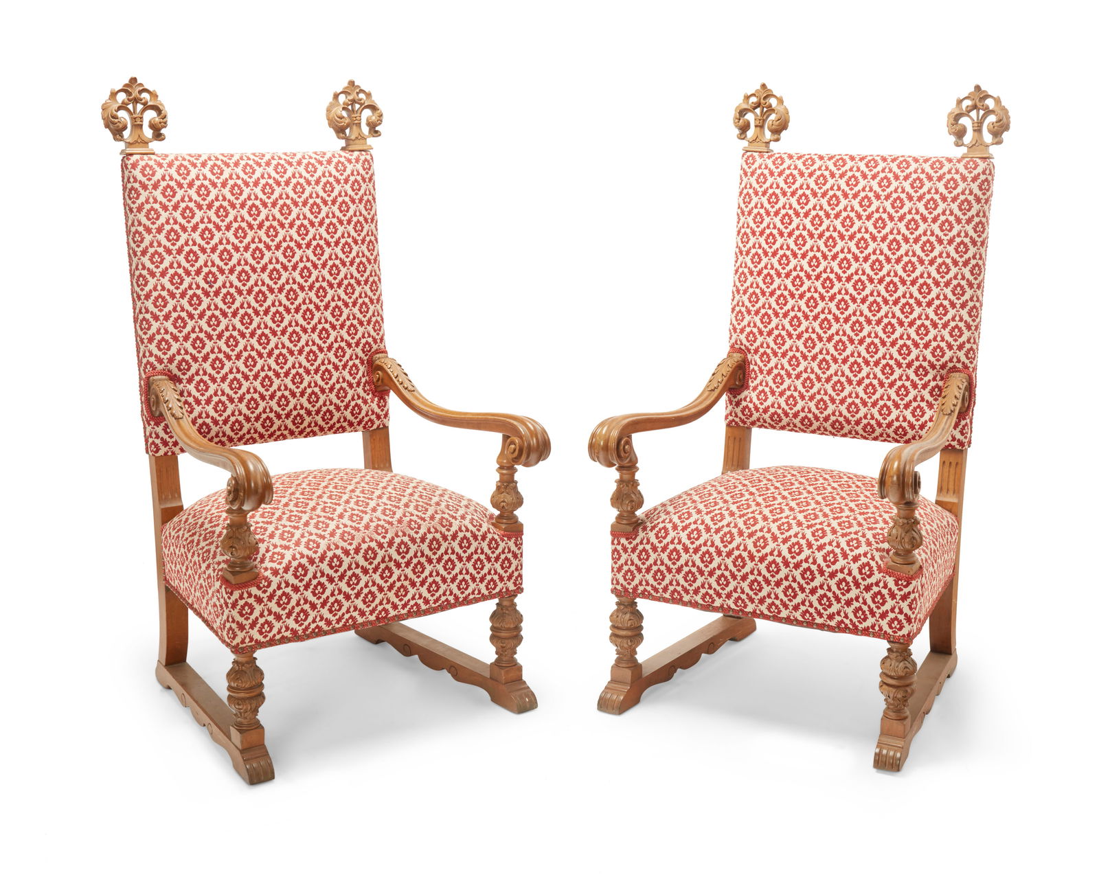 A pair of Renaissance style armchairs (1 of 7)