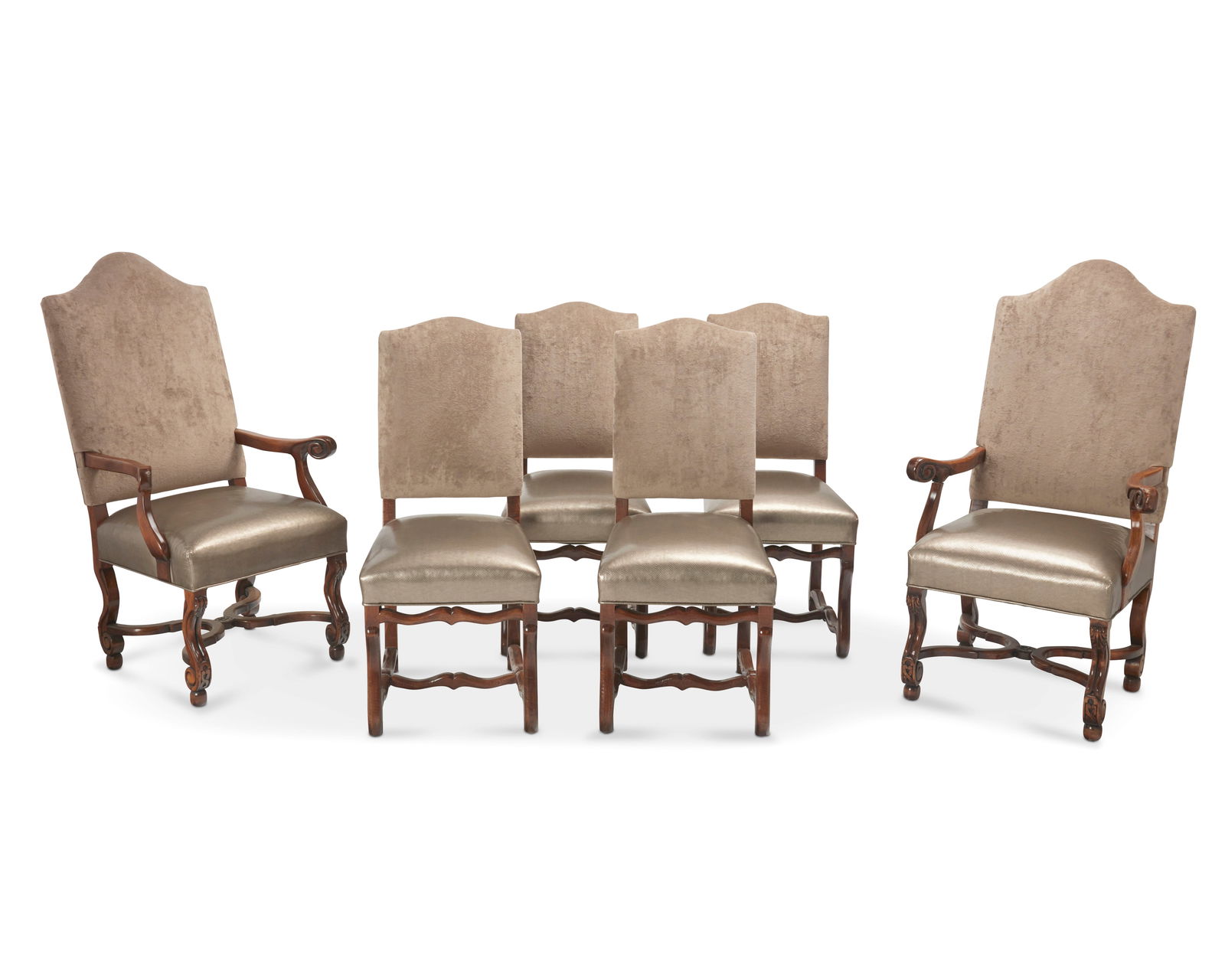 Six Louis XIII-style dining chairs (1 of 9)