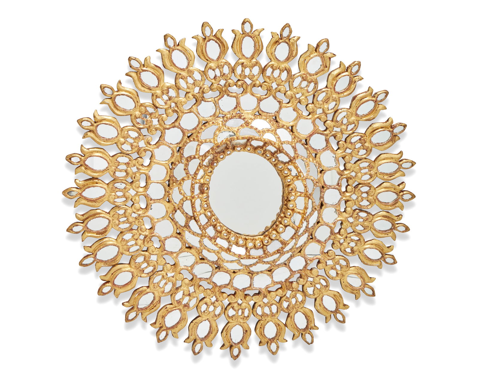 A Peruvian giltwood wall mirror (1 of 3)