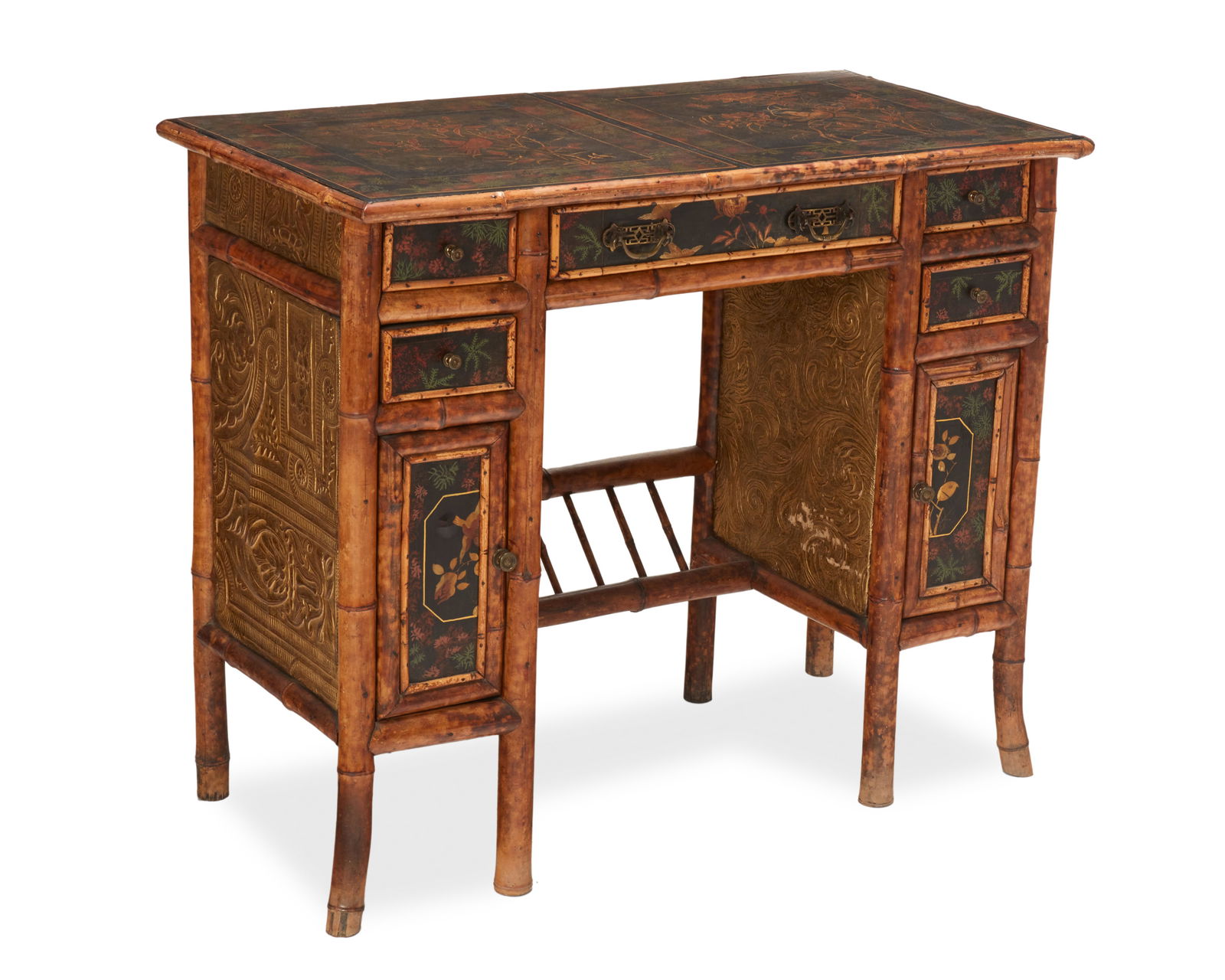 An chinoiserie bamboo writing desk (1 of 7)
