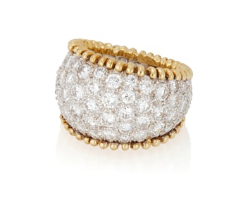 An 18K Bi-Color Gold and Diamond Ring