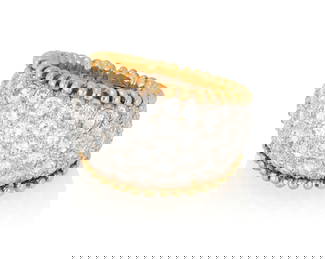 An 18K Bi-Color Gold and Diamond Ring