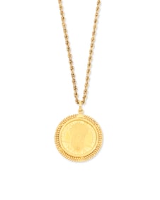 A Gold Coin Pendant Necklace