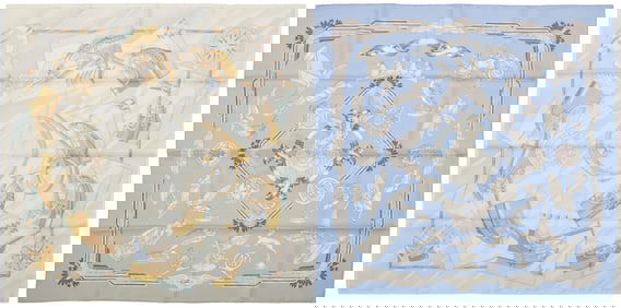 Hermes: Two Silk Scarves 90