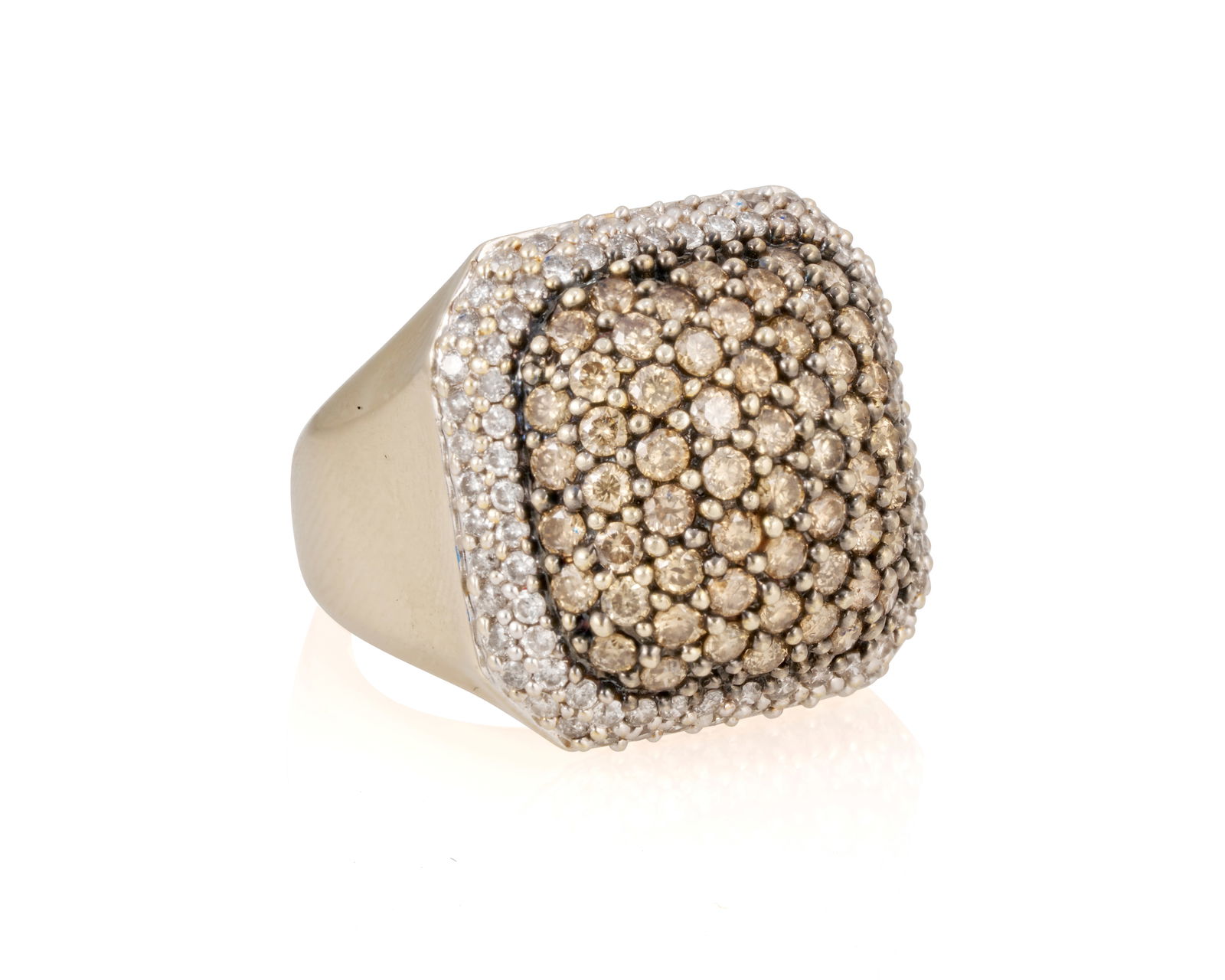 A 14K Bi-Color Gold, Colored Diamond and Diamond Ring (1 of 2)