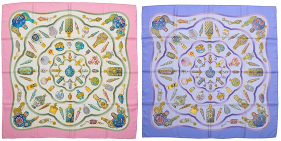Hermes: Two Silk Scarves 90