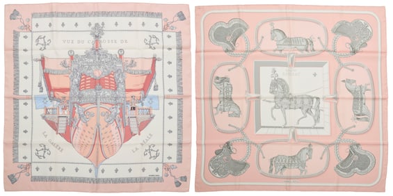 Hermes: Two Silk Scarves 90
