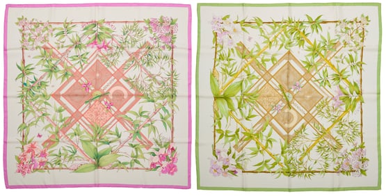 Hermes: Two Silk Scarves 90