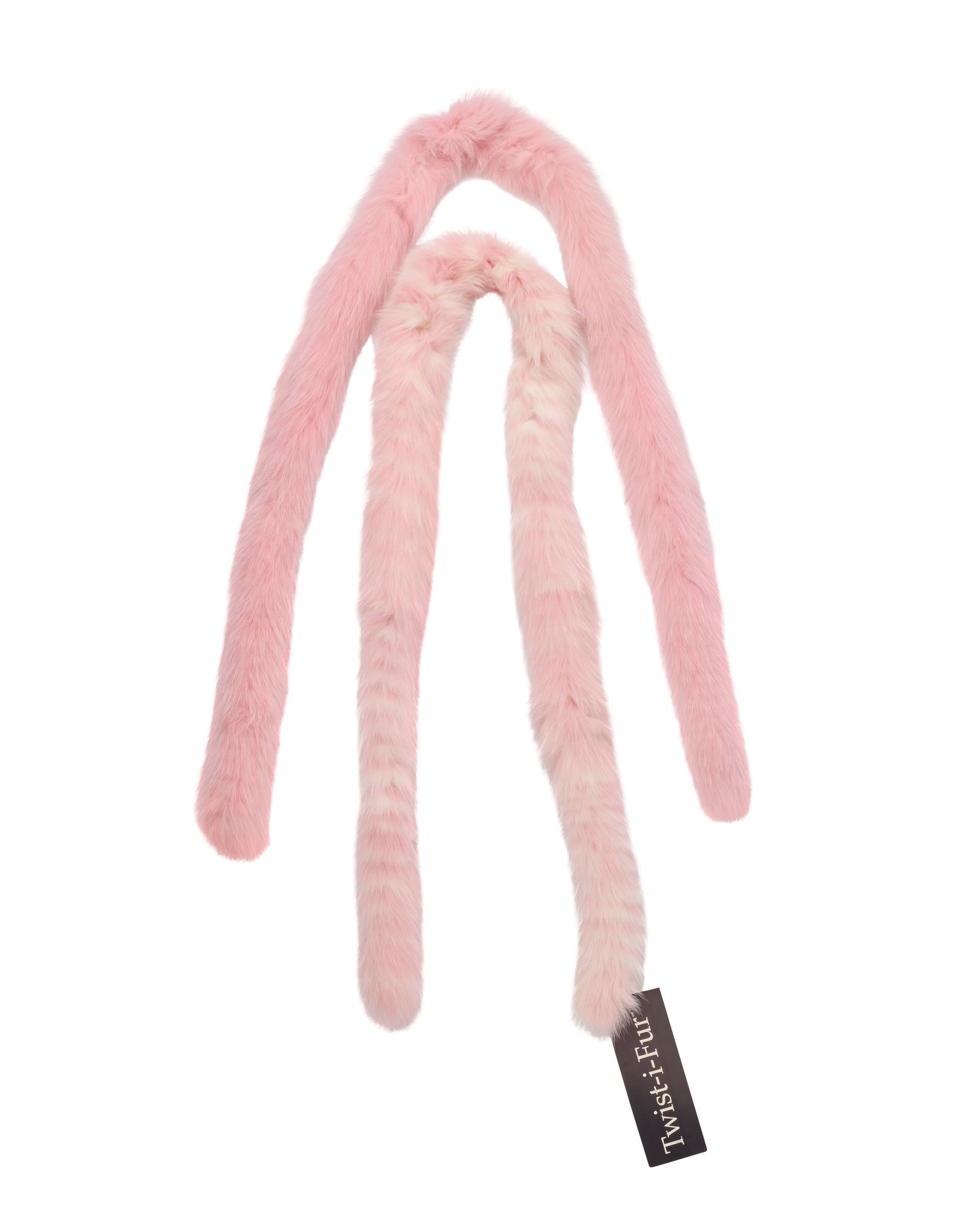 Two Pink Dyed Fox Fur Scarves (1 of 2)