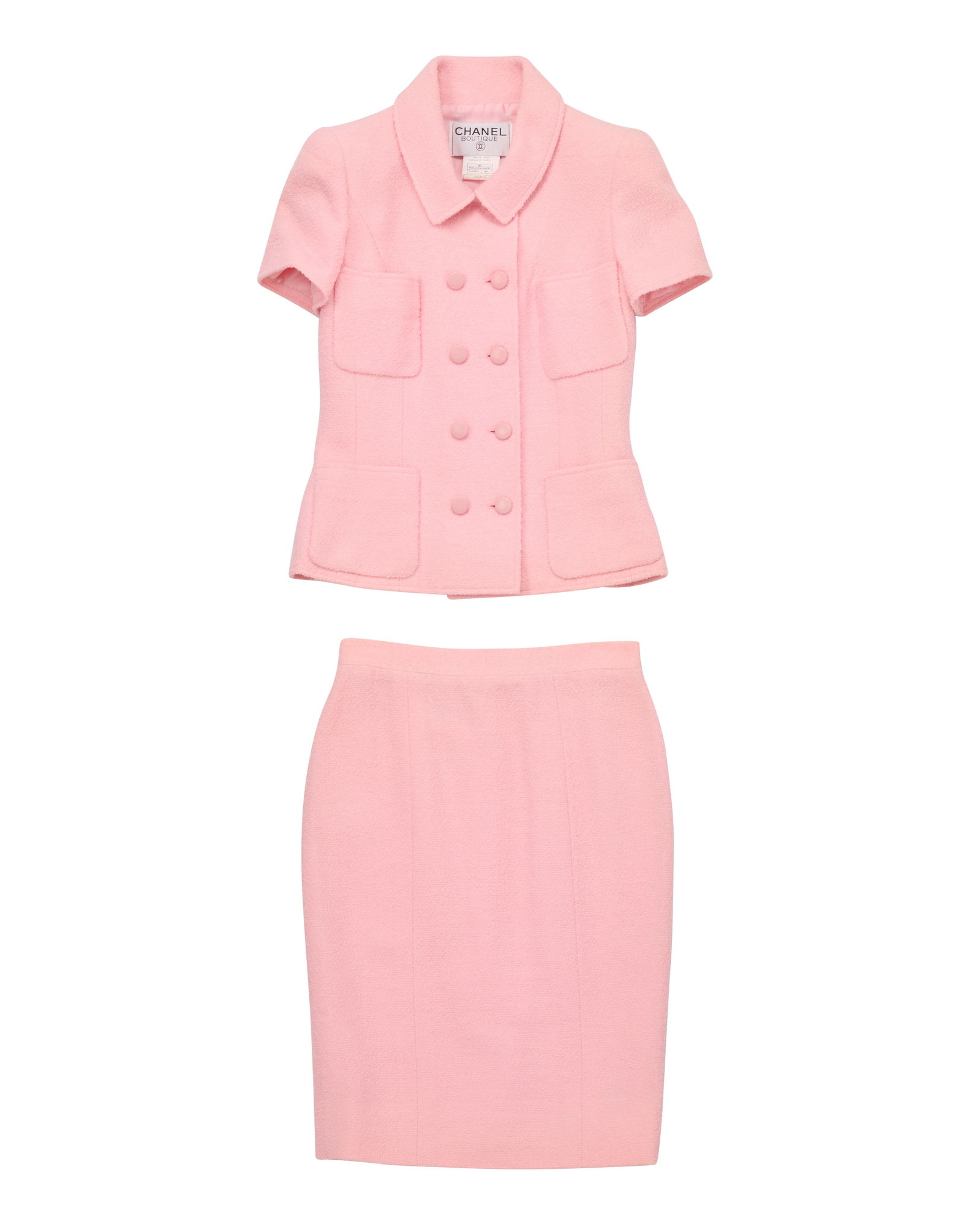 CHANEL: A Vintage Boutique Pink Wool Skirt Suit (1 of 3)
