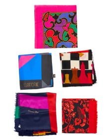 A Group of Designer Scarves