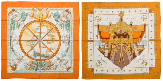 Hermes: Two Silk Scarves 90