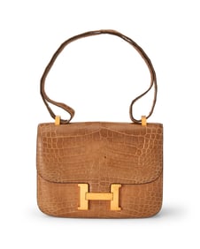 Hermes: A Vintage Sable Novae Crocodile Constance 24 Bag