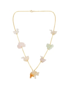 An 18K Gold and Hardstone Necklace
