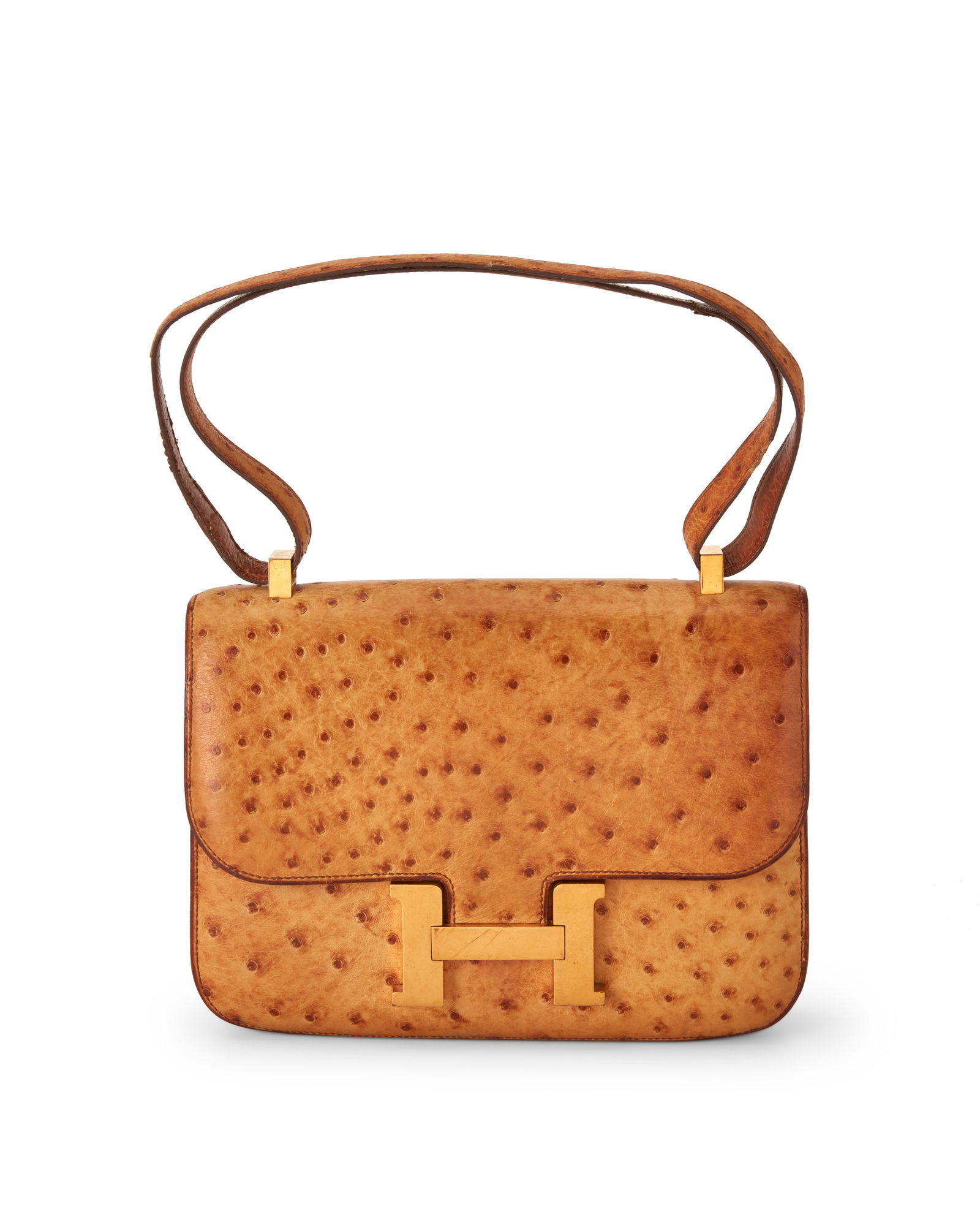 Hermes: A Vintage Gold Ostrich Leather Constance 24 Bag (1 of 11)