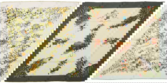 Hermes: Two Silk Scarves 90