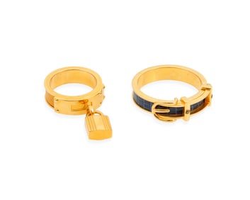 Hermes: Two Vintage Scarf Rings
