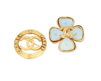 CHANEL: Two Vintage Costume Brooches