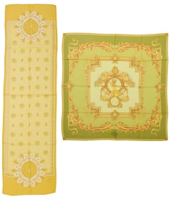 Versace: Two Silk Scarves