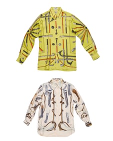 Hermes: Two Printed Silk Twill Shirts