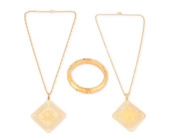 A Group of Gold Jewelry