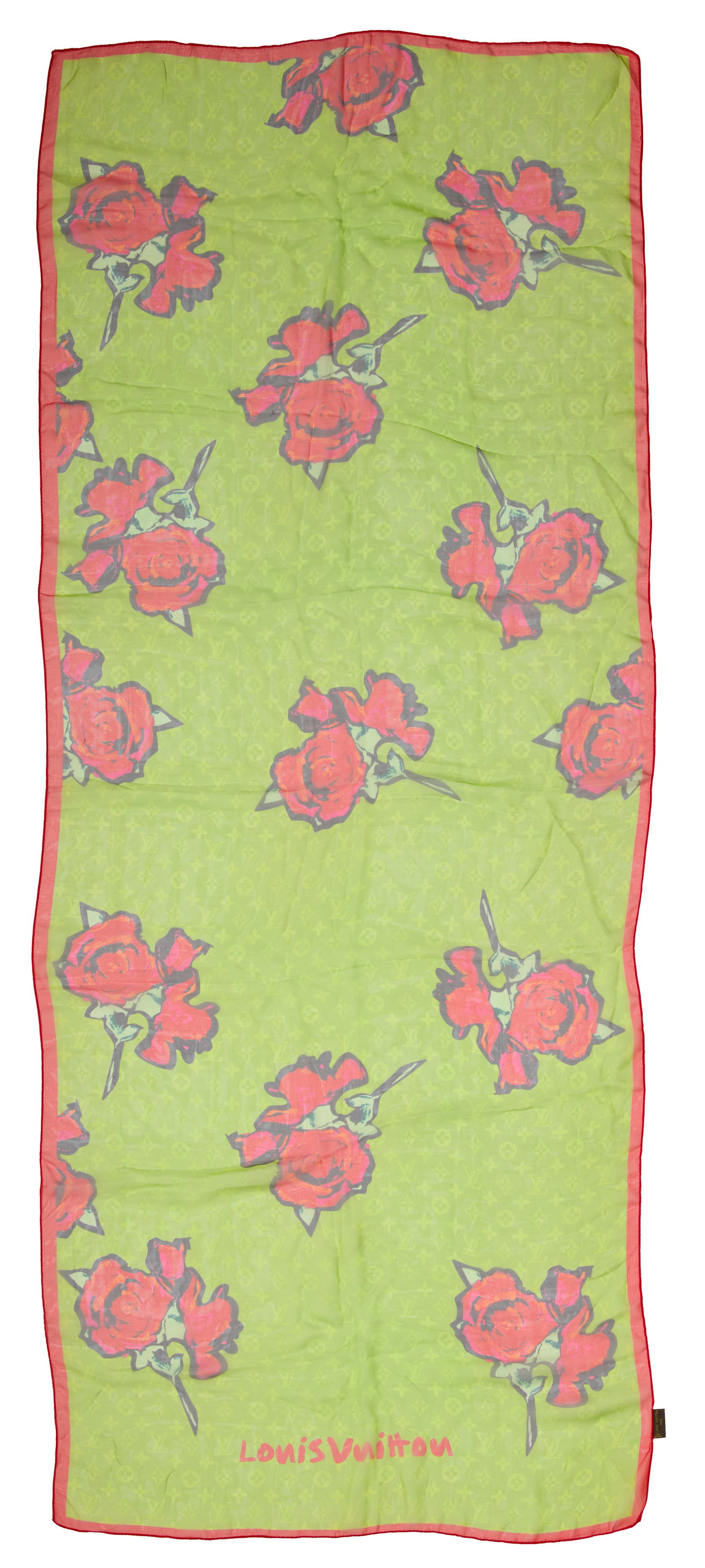 Louis Vuitton: A Stephen Sprouse Silk Roses Graffiti Scarf (1 of 2)