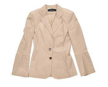 Gucci: A Vintage Beige Leather Jacket