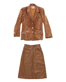 Gucci: Two Vintage Ladies' Leather Separates