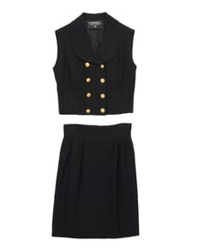 CHANEL: A Vintage Black Skirt Suit