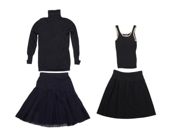 CHANEL: A Group of Black Vintage Ladies' Separates