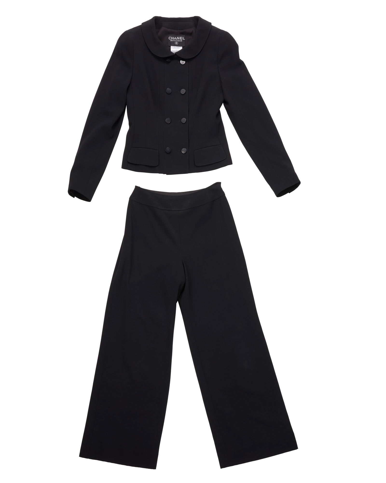 CHANEL: A Vintage Boutique Black Wool Pant Suit (1 of 3)