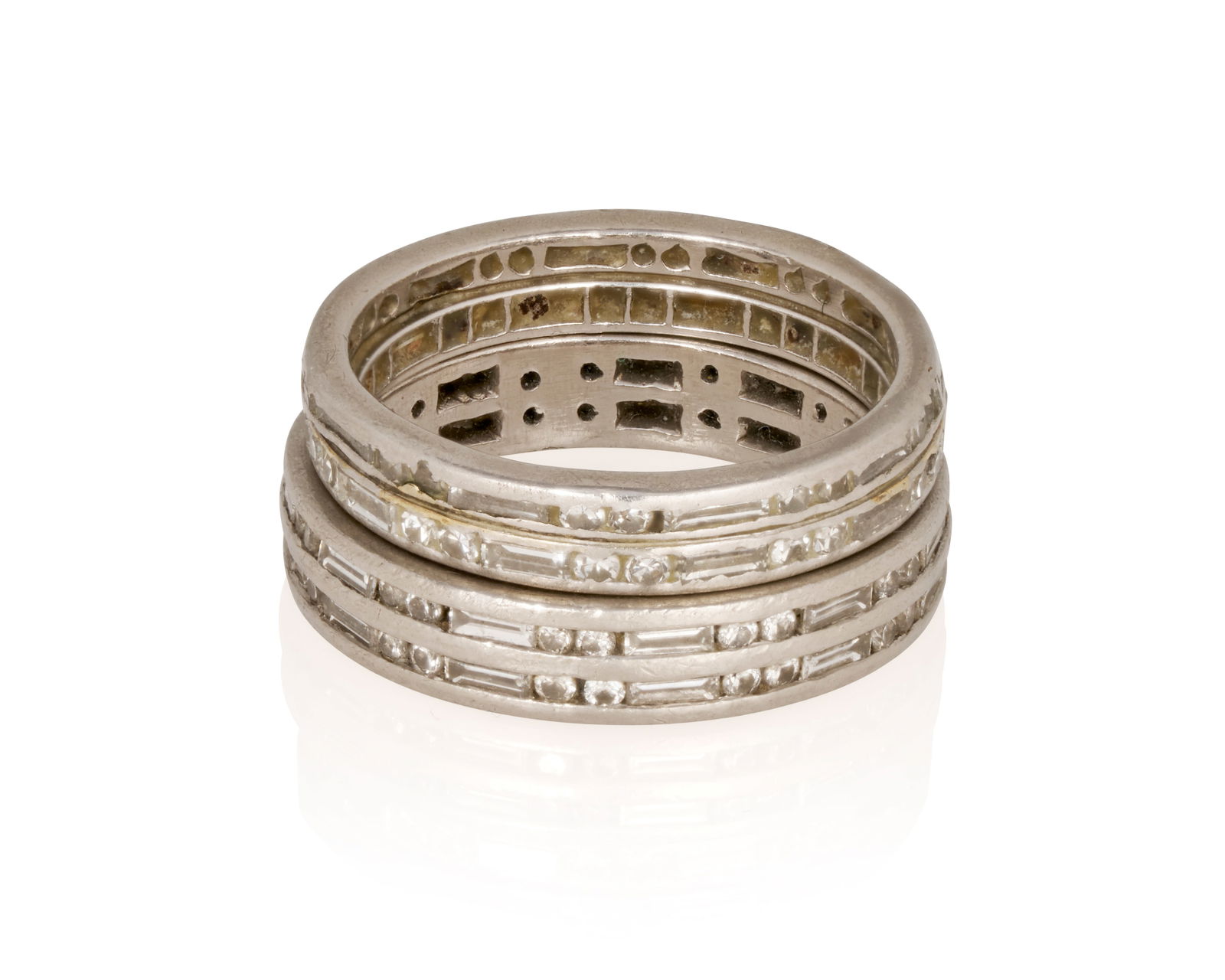 Two Platinum and Diamond Ring Bands (1 of 2)