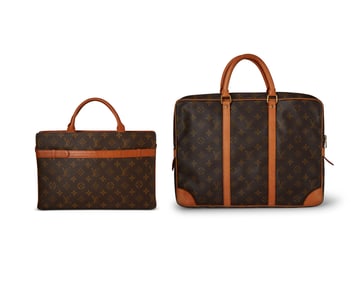 Louis Vuitton: Two LV Monogram Canvas Briefcase Bags
