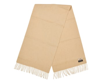 Hermes: A Beige Cashmere "Echarpe Brodee" Scarf