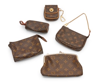 Louis Vuitton: A Group of Vintage LV Monogram Accessory Bags