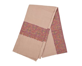 A Hand-embroidered Wool/cashmere Shawl