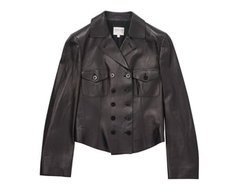 Giorgio Armani: A Ladies' Vintage Black Leather Jacket