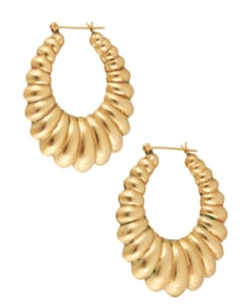 A Pair of Gold Hoop Earrings