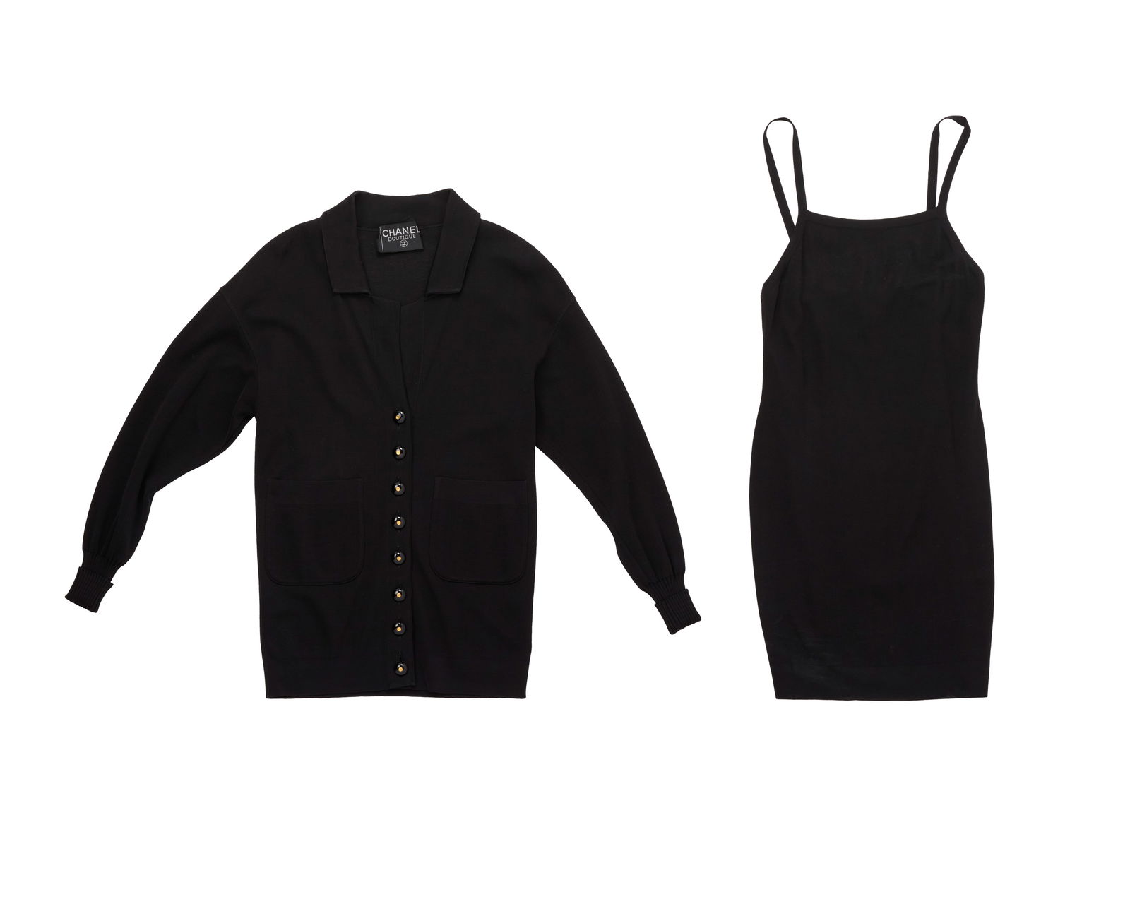 CHANEL: Two Vintage Black Jersey Separates (1 of 6)