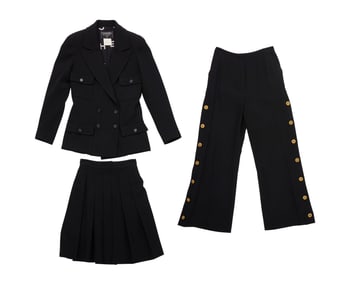 CHANEL: A Group of Vintage Boutique Ladies' Black Separates