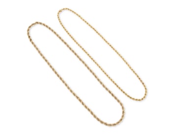 A Pair of 14K Bi-Color Gold Chains