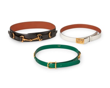 Celine: Three Leather Belts