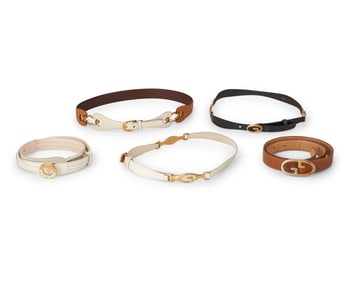 Gucci: A Group of Vintage Ladies Belts