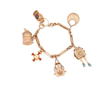 A Gold Charm Bracelet