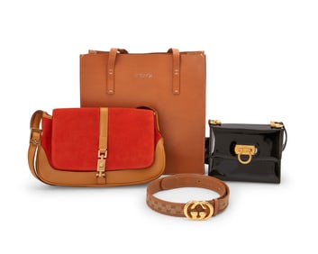 A Group of Vintage Italian Designer Bags & Belt