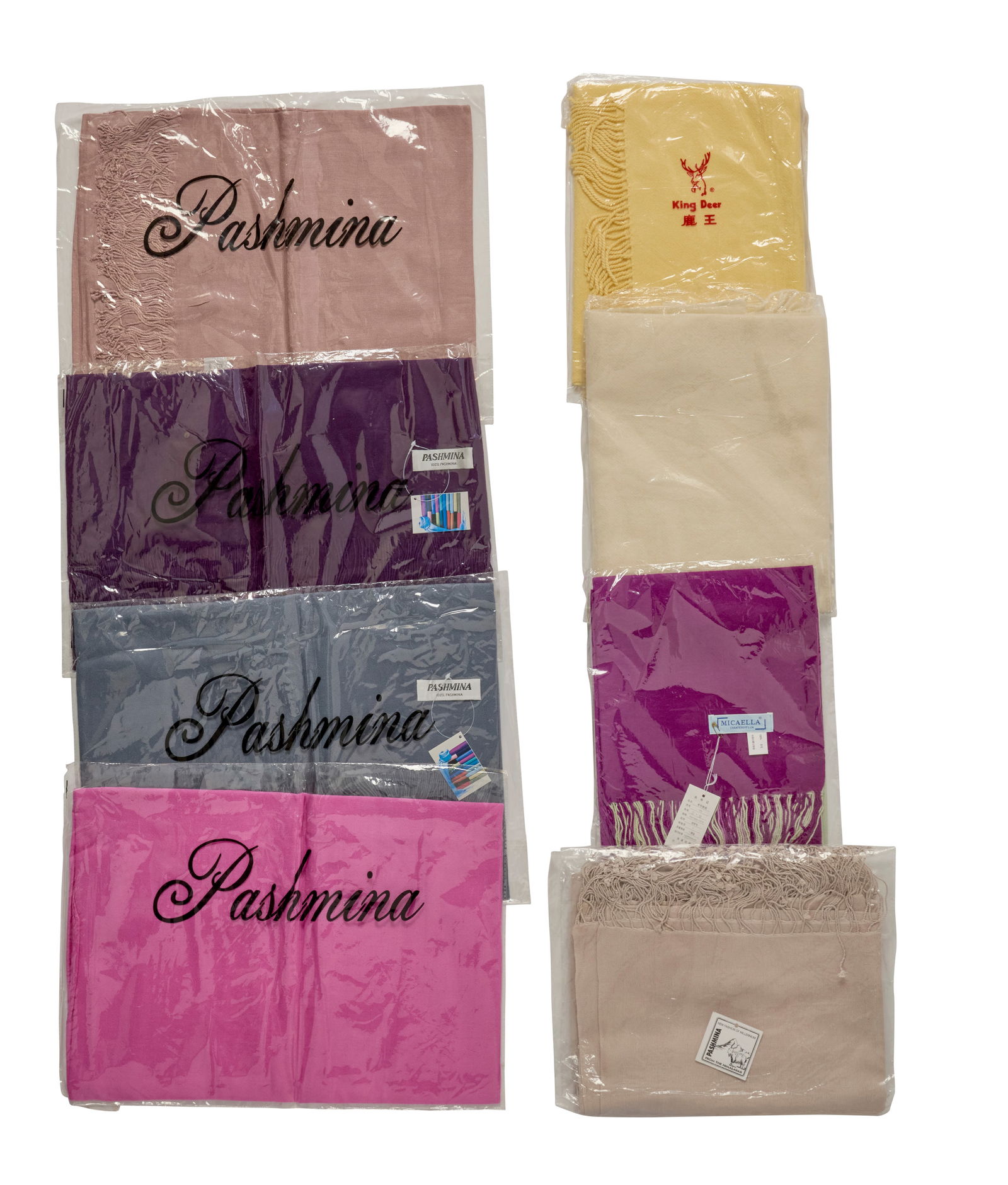 A Group of Pashmina Cashmere Scarves (1 of 1)